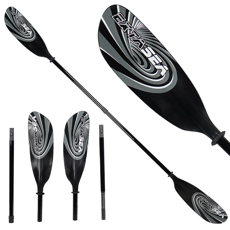 ExtaSea Super-Touring Fiberglas Vario Doppelpaddel 4-teilig black hier im ExtaSea-Shop günstig online bestellen