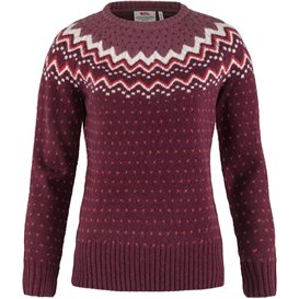 Fjällräven Övik Knit Sweater Damen Pullover Wollpullover dark garnet hier im Fjällräven-Shop günstig online bestellen