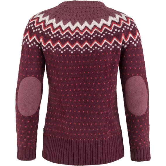 Fjällräven Övik Knit Sweater Damen Pullover Wollpullover dark garnet hier im Fjällräven-Shop günstig online bestellen
