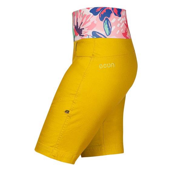 Ocun Sansa Shorts Damen Kurze Kletter Shorts Sporthose yellow-antique moss hier im Ocun-Shop günstig online bestellen