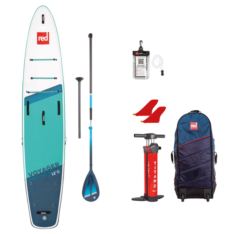 Red Paddle Voyager 12.0 SUP komplett Set Stand up Paddle Board mit Paddel hier im Red Paddle-Shop günstig online bestellen