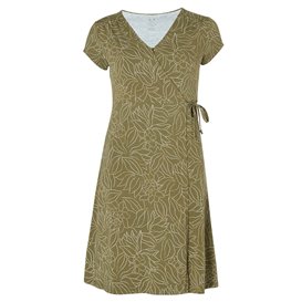 Sherpa Padma Wrap Dress Damen Kleid Sommerkleid evergreen leaf hier im Sherpa-Shop günstig online bestellen