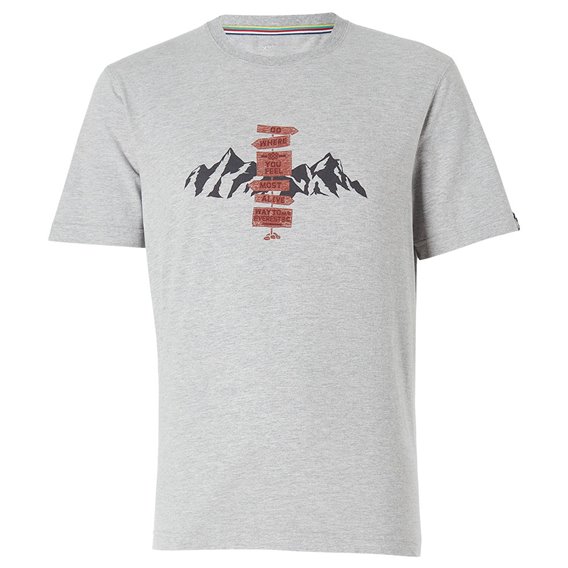 Sherpa Babu Tee Herren T-Shirt Kurzarmshirt heather grey directions hier im Sherpa-Shop günstig online bestellen
