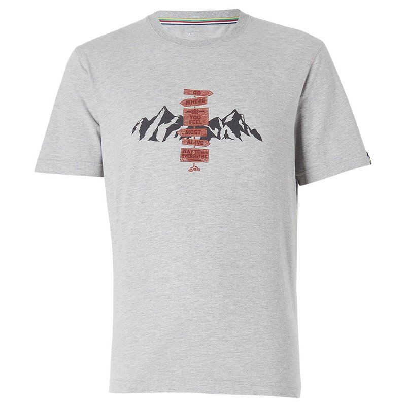 Sherpa Babu Tee Herren T-Shirt Kurzarmshirt heather grey directions hier im Sherpa-Shop günstig online bestellen