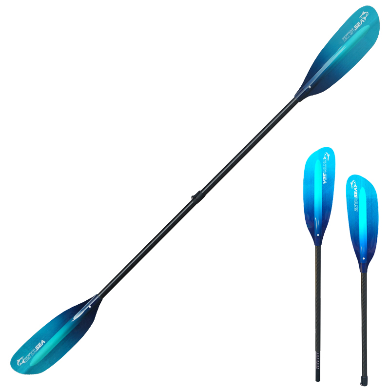 ExtaSea Pro Tour Carbon Vario Doppelpaddel | 230-240cm | 2-teilig | blue-light blue hier im ExtaSea-Shop günstig online bestelle