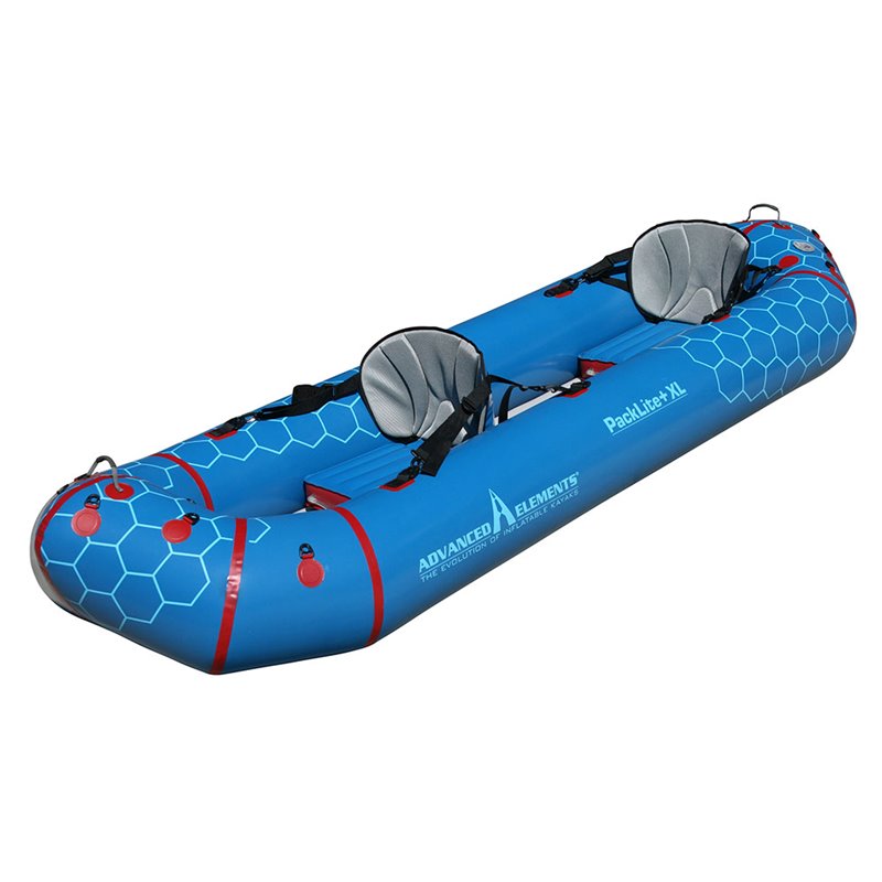 [Neu 2024] Advanced Elements PackLite+ XL Rafting Kajak & Personen Wildwasser aufblasbares im Luftboot 2 blue hier Packraft Raftingboot