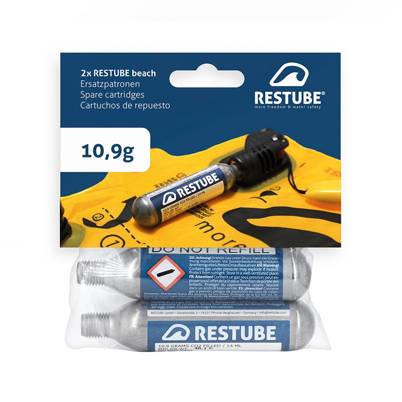 Restube Ersatz CO2-Patronen 2 Stück a 10,9g für Restube Beach hier im RESTUBE-Shop günstig online bestellen