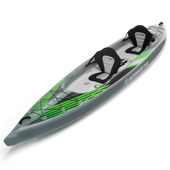Extasea Ultimate Two 2er Kajak aufblasbar Hochdruck Kajak Full Drop-Stitch green