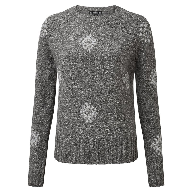 Sherpa Vindo Crew Damen Strickpullover monsoon grey hier im Sherpa-Shop günstig online bestellen