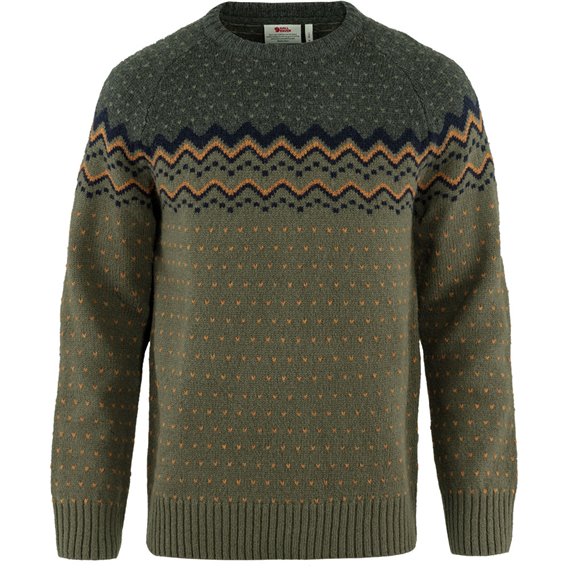 Fjällräven Övik Knit Sweater Herren Wollpullover Strickpullover laurel green-deep forest hier im Fjällräven-Shop günstig online 