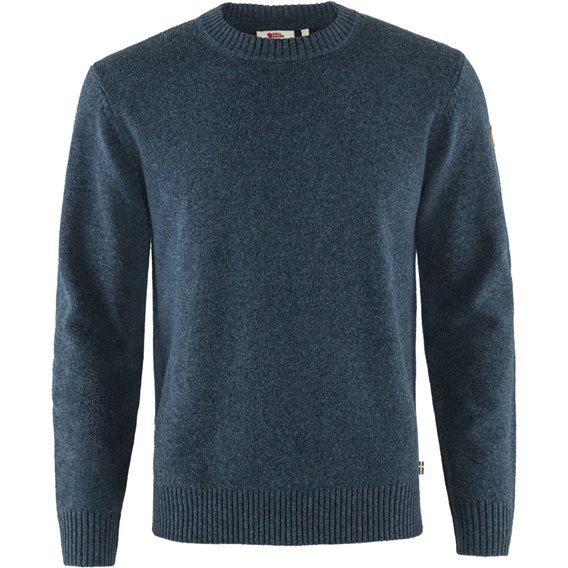 Fjällräven Övik Round-Neck Sweater Herren Pullover Strickpullover navy hier im Fjällräven-Shop günstig online bestellen