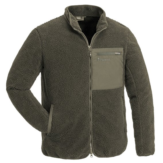 Pinewood Pile Jacke Herren Fleecejacke dark green hier im Pinewood-Shop günstig online bestellen