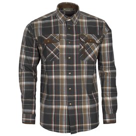 Pinewood Prestwick Exclusive Hemd Herren Langarmhemd Freizeithemd dark green-black