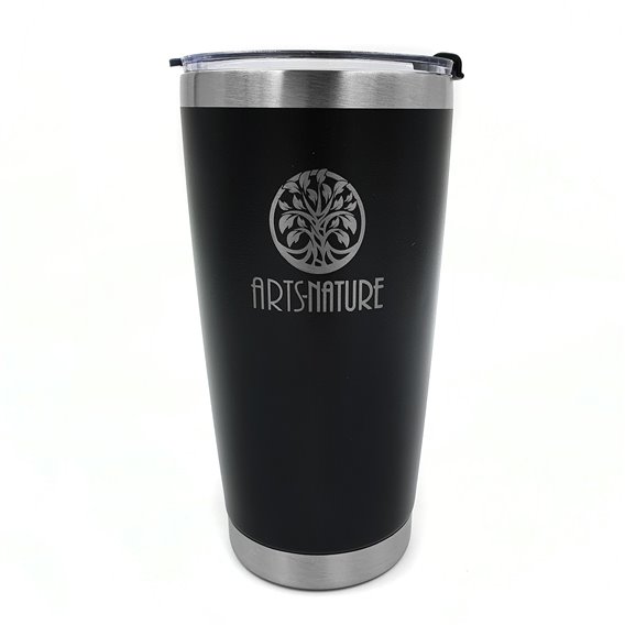 ARTS-Nature Edelstahl Kaffeebecher Thermobecher doppelwandig 590ml black hier im ARTS-Nature-Shop günstig online bestellen