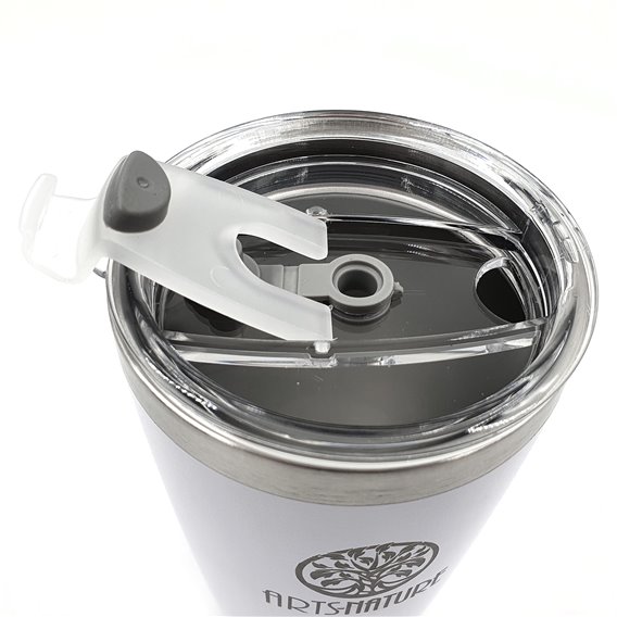 ARTS-Nature Edelstahl Kaffeebecher Thermobecher doppelwandig 590ml white hier im ARTS-Nature-Shop günstig online bestellen