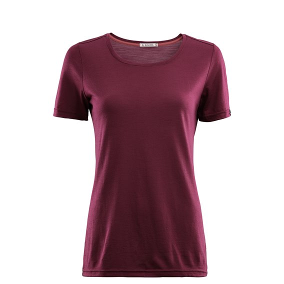 Aclima Lightwool T-Shirt Damen Kurzarm Shirt Unterwäsche Merino zinfandel hier im Aclima-Shop günstig online bestellen