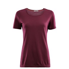 Aclima Lightwool T-Shirt Damen Kurzarm Shirt Unterwäsche Merino zinfandel hier im Aclima-Shop günstig online bestellen