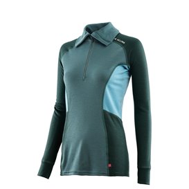 Aclima Warmwool Polo Damen Langarm Shirt Merino Unterwäsche north atlantic-gables-waters hier im Aclima-Shop günstig online best