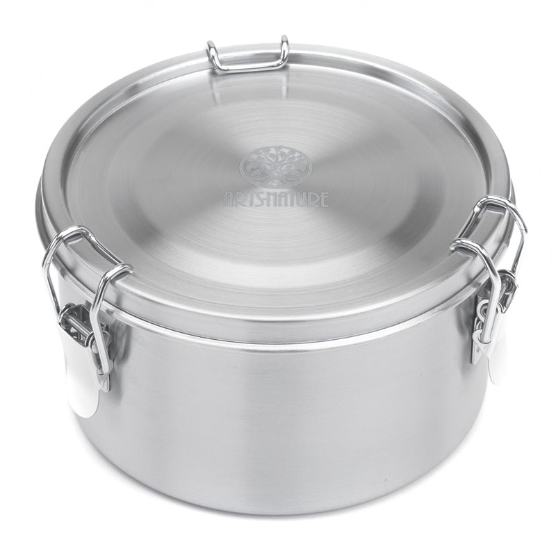 ARTS-Nature Edelstahl Brotdose für Mealprep rund 1800ml hier im ARTS-Nature-Shop günstig online bestellen ARTS-Nature Edelstahl Brotdose für Mealprep rund 1800ml hier im ARTS-Nature-Shop günstig online bestellen