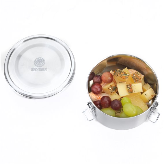ARTS-Nature Edelstahl Brotdose für Mealprep rund 1800ml hier im ARTS-Nature-Shop günstig online bestellen