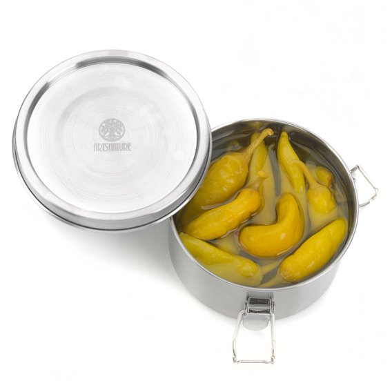 ARTS-Nature Edelstahl Brotdose Snackbox Mealprep rund 350ml hier im ARTS-Nature-Shop günstig online bestellen