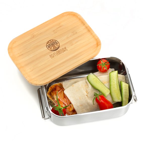 ARTS-Nature Edelstahl Brotdose 700 ml mit Bambusdeckel hier im  Foodcontainer Online-Shop gnstig kaufen