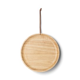 OYO Frokostplata 20cm Holzteller aus Gummibaumholz Campinggeschirr