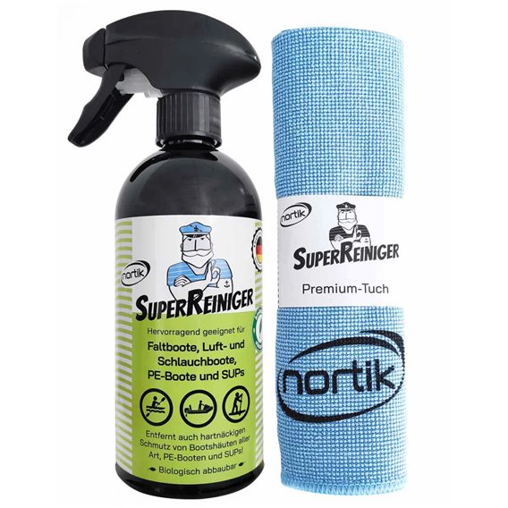 Nortik Super Reiniger Set mit Premium-Tuch und 500ml Bootsreiniger Bootspflege hier im NORTIK-Shop günstig online bestellen