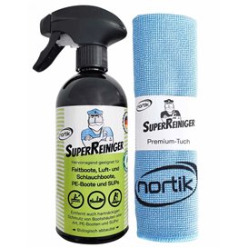 Nortik Super Reiniger Set mit Premium-Tuch und 500ml Bootsreiniger Bootspflege