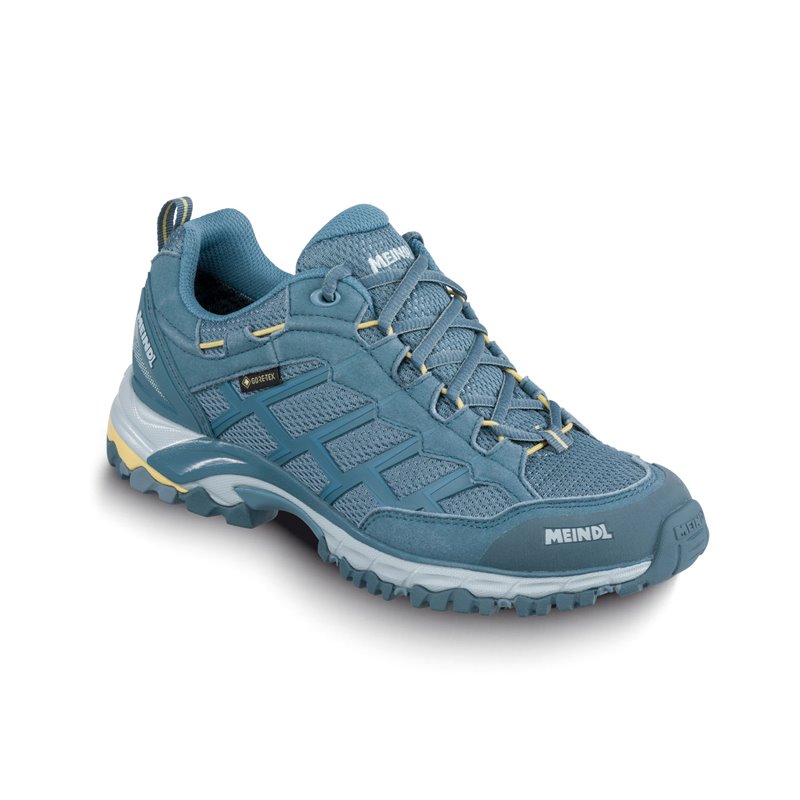Meindl Caribe Lady GTX Damen Nordic Walking Schuhe Freizeitschuhe eisgrau-gelb