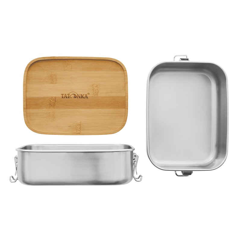 Tatonka Lunch Box I Bamboo 1000ml Edelstahl Brotdose Foodcontainer