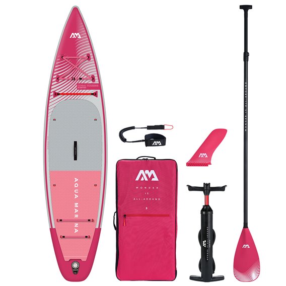 Aqua Marina Coral Touring 11.6 SUP komplett Set ausblasbares Stand up Paddle Board raspberry hier im Aqua Marina-Shop günstig on