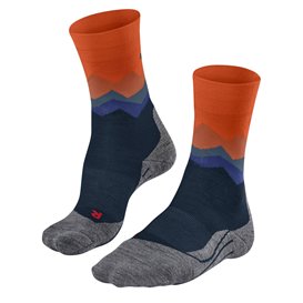 FALKE TK2 Explore Crest Herren Trekkingsocken Wandersocken marine-orange