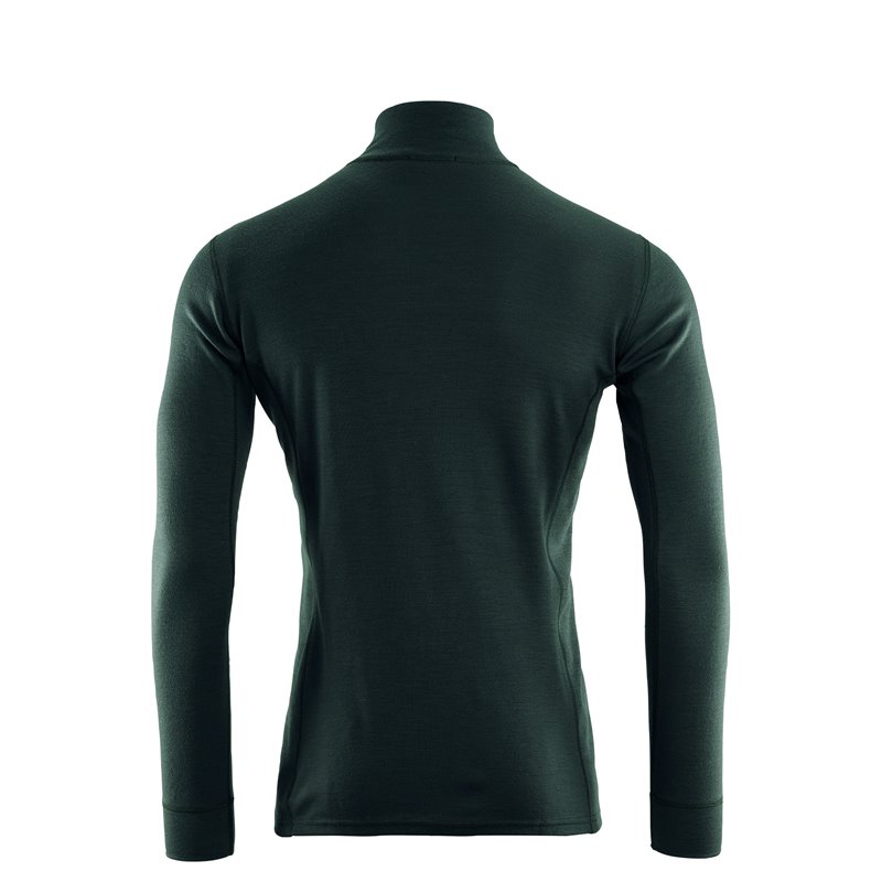Aclima Warmwool Mock Neck Zip Herren Longsleeve green gables hier im Aclima-Shop günstig online bestellen
