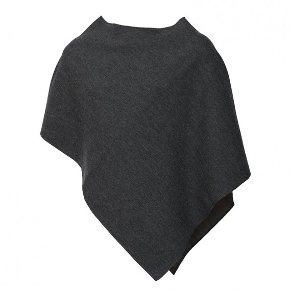 Mufflon Extra Damen Merino Poncho Wendeponcho anthrazit-fels hier im Mufflon-Shop günstig online bestellen