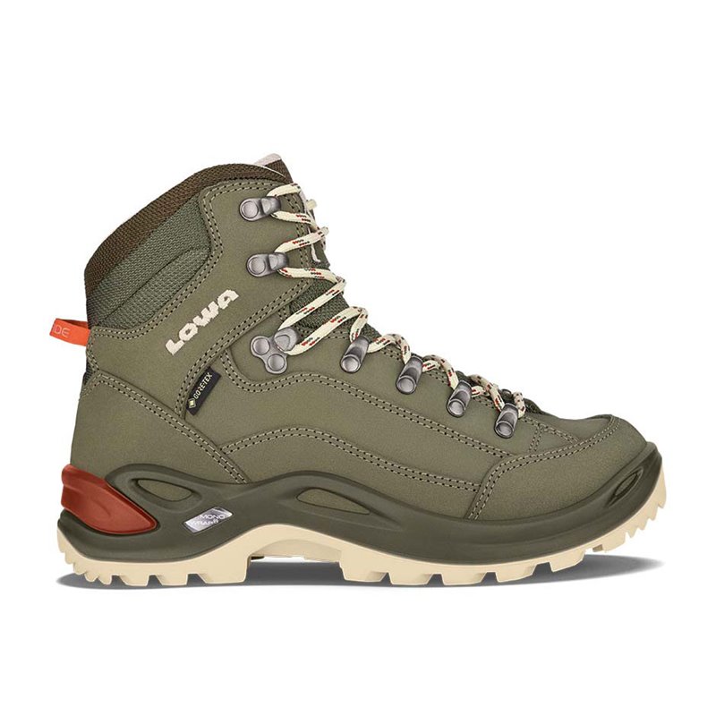 Lowa Renegade GTX Mid Damen Wanderschuhe graugrün-panna hier im Lowa-Shop günstig online bestellen