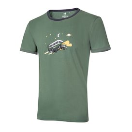 Ocun Classic T Organic Rainbow Magic Bus Herren T-Shirt green duck