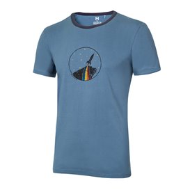 Ocun Classic T Organic Rainbow Rocket Herren T-Shirt bluestone