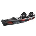 ExtaSea DS Double 473 Hochdruck Kajak Full Drop-Stitch 2er Luftkajak Set red-grey