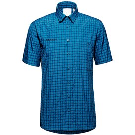 Mammut Lenni Shirt Herren Kurzarm Hemd Freizeit Shirt deep ice-marine