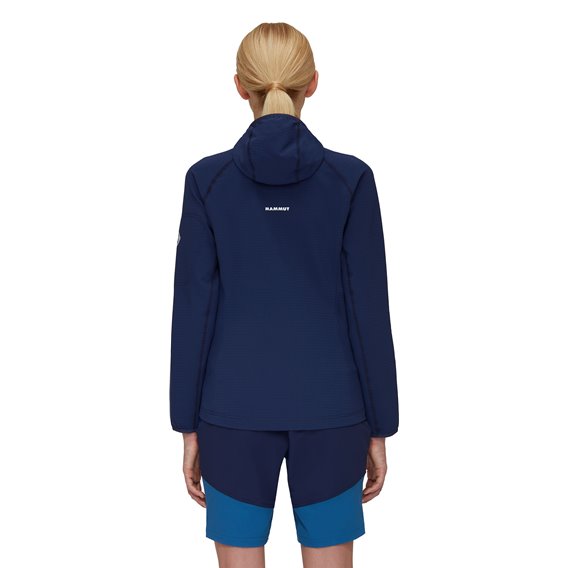 Mammut Madris Light ML Hooded Jacket Damen Midlayer Fleecejacke marine hier im Mammut-Shop günstig online bestellen