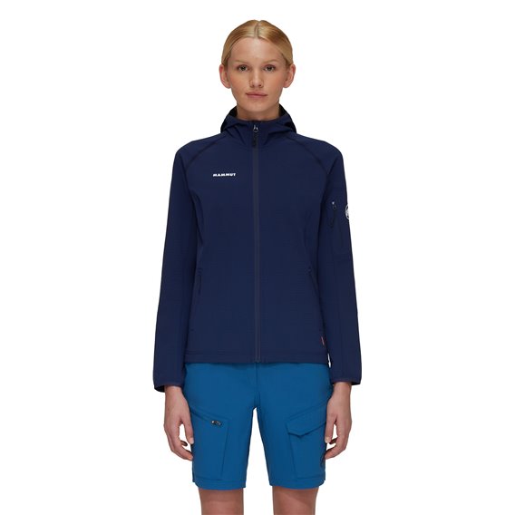 Mammut Madris Light ML Hooded Jacket Damen Midlayer Fleecejacke marine hier im Mammut-Shop günstig online bestellen