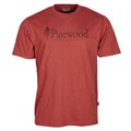 Pinewood Outdoor Life T-Shirt Herren kurzarm Freizeit Shirt dark red