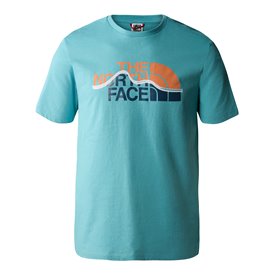 The North Face Shortsleeve Mountain Line Tee Herren T-Shirt reef-coral orange