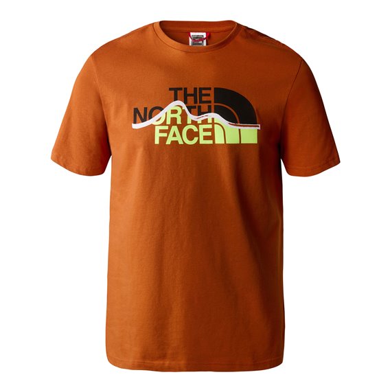 The North Face Shortsleeve Mountain Line Tee Herren T-Shirt rusted-led yellow hier im The North Face-Shop günstig online bestell
