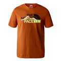 The North Face Shortsleeve Mountain Line Tee Herren T-Shirt rusted-led yellow
