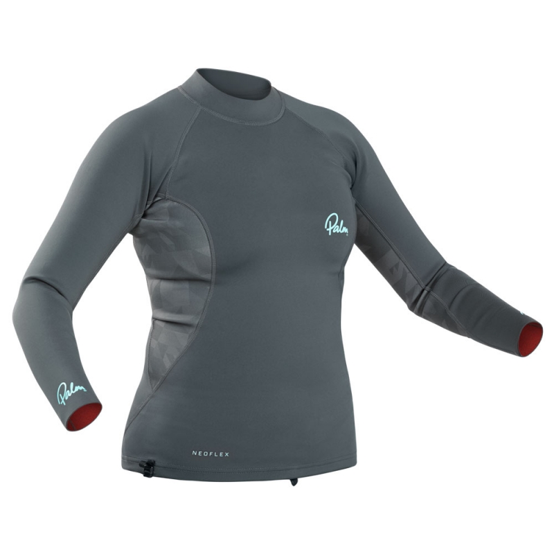 Palm Neoflex Women Longsleeve Damen Neopren Oberteil Langarmshirt jet grey