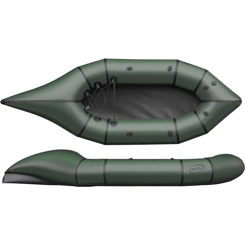 Nortik City Raft Rafting Boot dunkelgrün-schwarz