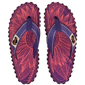 Gumbies Original Zehentrenner Badelatschen purple sunflower