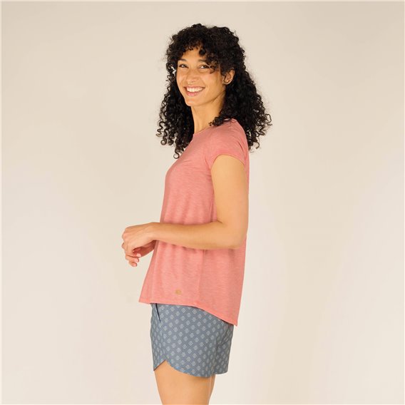 Sherpa Asha Top Damen T-Shirt Kurzarm Shirt sorbet hier im Sherpa-Shop günstig online bestellen
